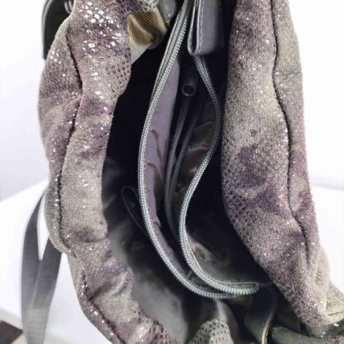 オサム OSAM ラメスネークスキン調ショルダーバッグ レディース