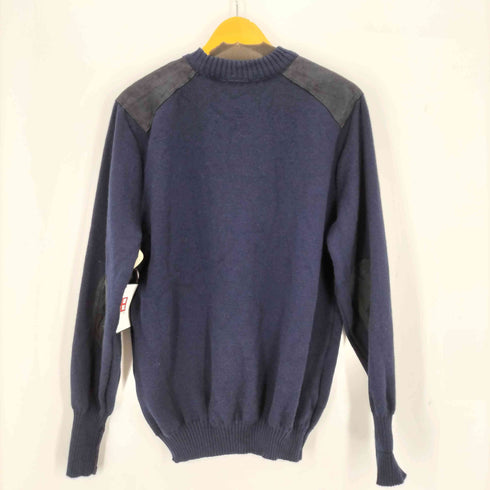 バーバリーズ BURBERRYS 90S エルボーパッチ ロゴ刺繍 ウールニット メンズ