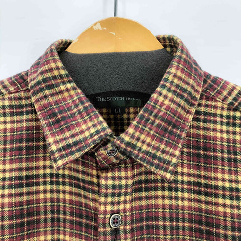 ザスコッチハウス The Scotch House エルボーパッチ コットンネルシャツ メンズ LL