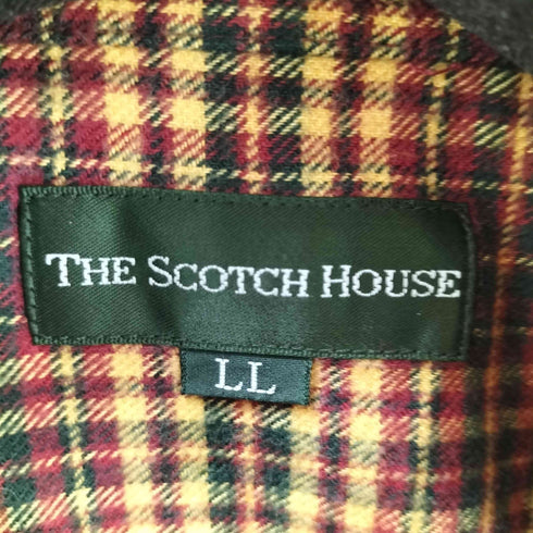 ザスコッチハウス The Scotch House エルボーパッチ コットンネルシャツ メンズ LL