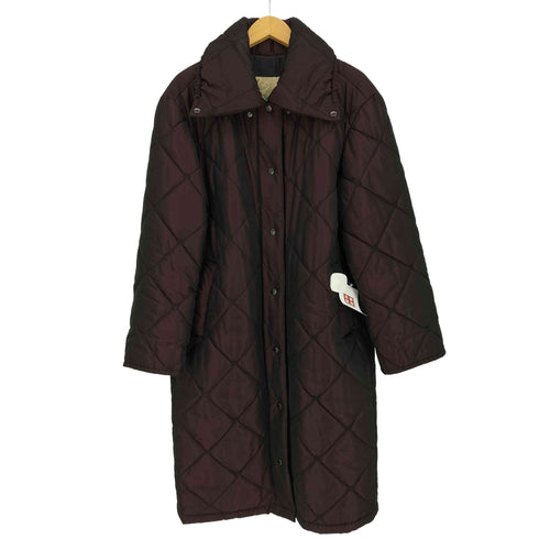 イタリヤ 伊太利屋 裏地レオパード キルティング ステンカラーコート レディース FREE