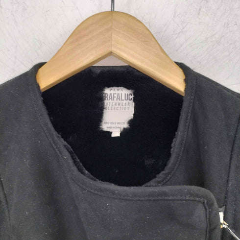 ザラ ZARA TRAFALUC フェイクムートンライダースジャケット レディース