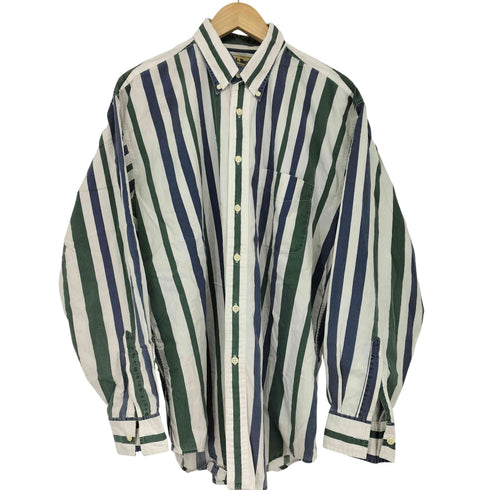 エルエルビーン L.L.Bean 香港製 ボーダー BDシャツ メンズ import:M