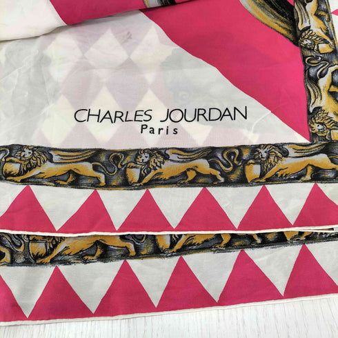 シャルルジョルダン CHARLES JOURDAN PURE SILK シルクスカーフ レディース