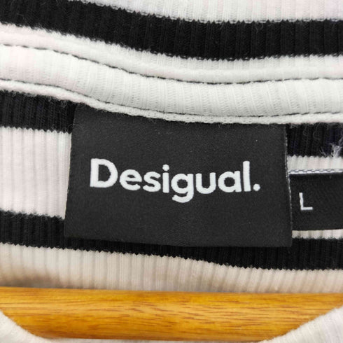 デシグアル Desigual バイカラー ストライプTシャツ レディース L