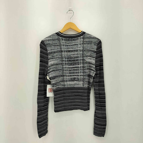 デシグアル Desigual モノクロームジャカード レーヨン ナイロン 杢調のTシャツ レディース L