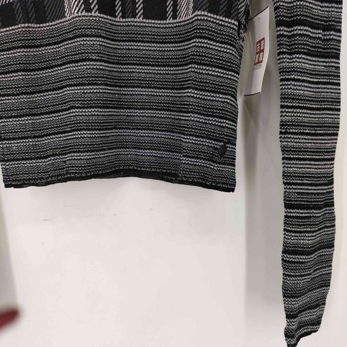 デシグアル Desigual モノクロームジャカード レーヨン ナイロン 杢調のTシャツ レディース L