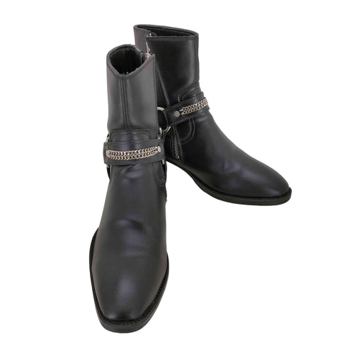 ハーネス レザーチェルシーブーツ メンズ