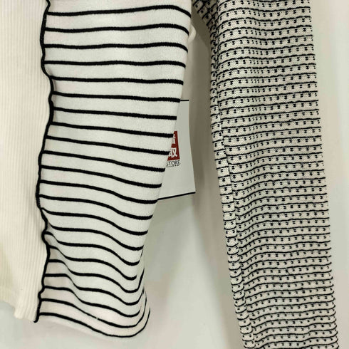 デシグアル Desigual マルチデザイン モックネック 長袖 コットンニット セーター レディース L