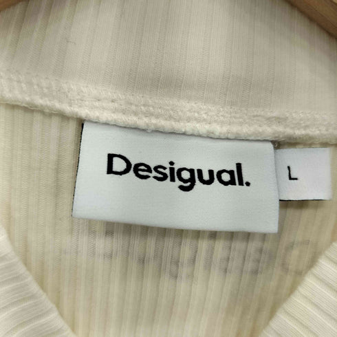 デシグアル Desigual マルチデザイン モックネック 長袖 コットンニット セーター レディース L