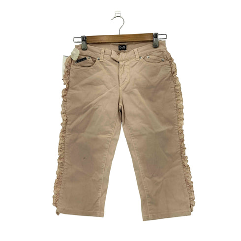 ドルチェアンドガッバーナ DOLCE&GABBANA フリル クロップドデニムパンツ レディース 26inch