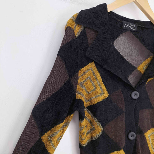 フィッチェ ficce donna 異素材 カーディガン レディース