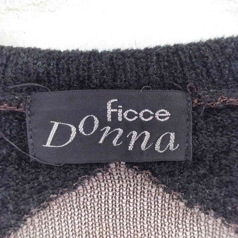 フィッチェ ficce donna 異素材 カーディガン レディース