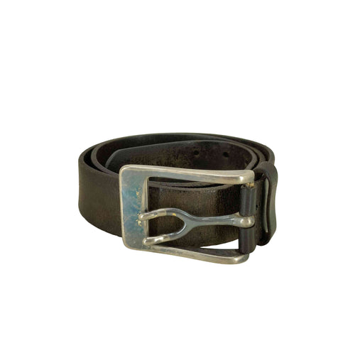 デザインバックル レザーベルト メンズ