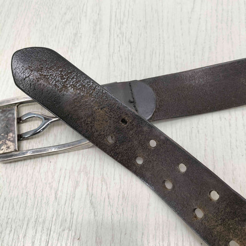 デザインバックル レザーベルト メンズ