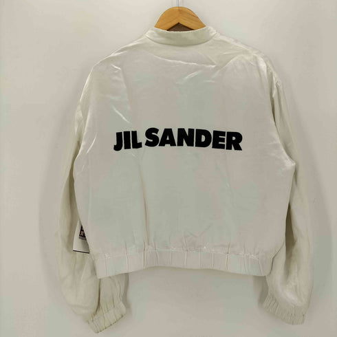 ジルサンダー JIL SANDER バックロゴプリント サテン ブルゾン レディース 32