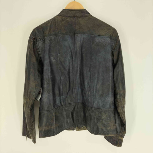 ジージーディーエディション GGD edition GENUINE LEATHER ジップアップ レザー ジャケット メンズ