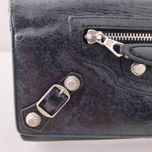 バレンシアガ BALENCIAGA ラムスキンクラシックコンチネンタル 2つ折り 長財布 レディース