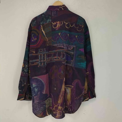 フィッチェ ficce 総柄 レーヨンシルクシャツ メンズ