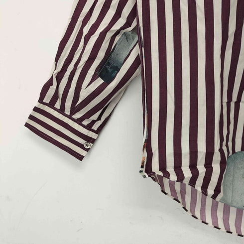 ポールスミス Paul Smith 総柄 ストライプ レギュラーカラーシャツ メンズ import:M