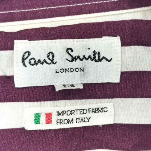 ポールスミス Paul Smith 総柄 ストライプ レギュラーカラーシャツ メンズ import:M