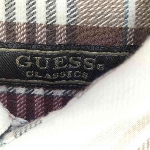 ゲス GUESS 90-2000S 香港製 コットン チェックシャツ メンズ import:XL