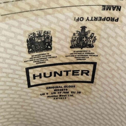 ハンター HUNTER ORIGINAL GLOSS レインブーツ レディース UK:5