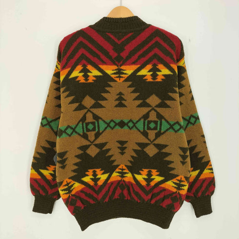 ユナイテッドカラーズオブベネトン UNITED COLORS OF BENETTON ネイティブ柄 イタリア製 モックネック ニット メンズ