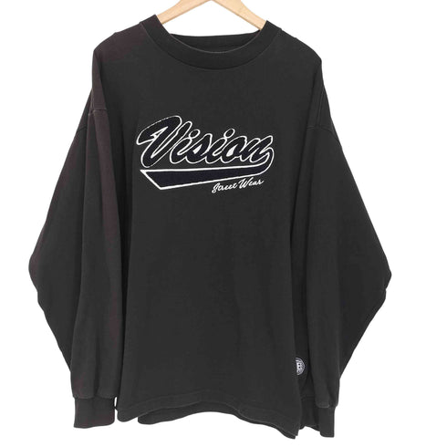 ヴィジョンストリートウェア VISION STREET WEAR ヘビーウエイト サガラモックネック ロンT BLACK メンズ LL