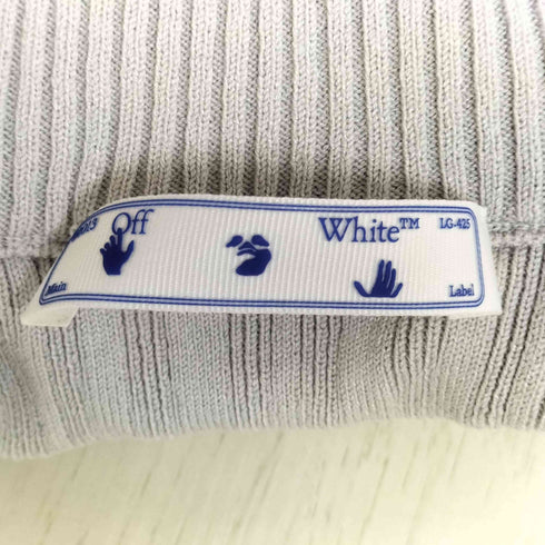 オフホワイト OFF-WHITE Logo Print Ribbed Bodysuit ロゴプリント カットアウト ボディースーツ レディース EUR:38