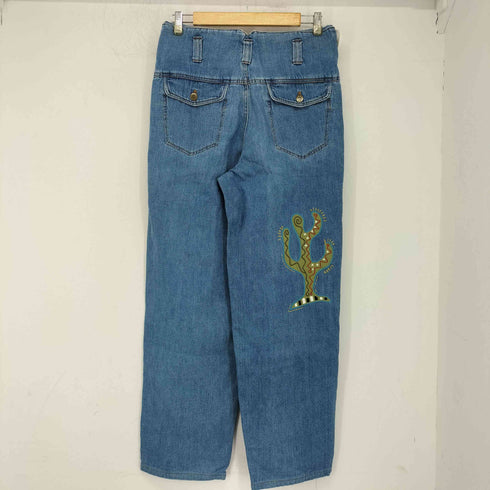 フィッチェ ficce jeans 刺繍 ワッペン ワイドデニムパンツ メンズ JPN:S