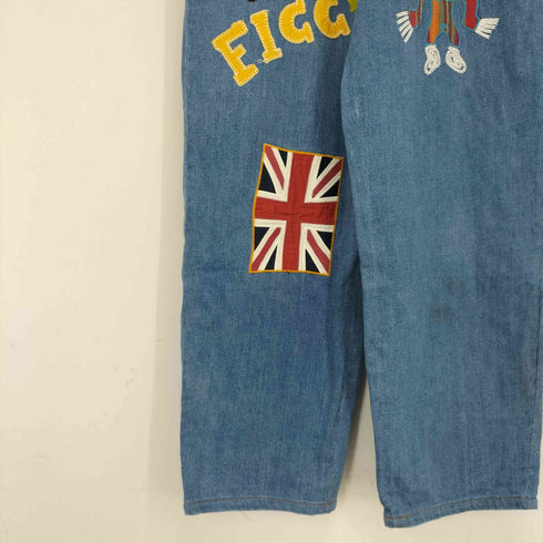 フィッチェ ficce jeans 刺繍 ワッペン ワイドデニムパンツ メンズ JPN:S