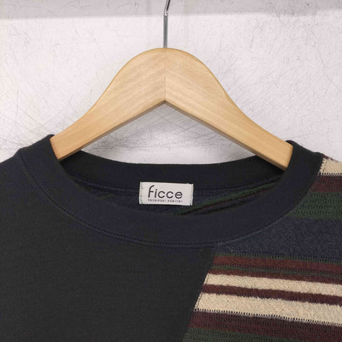 フィッチェ ficce パッチワーク クレイジーパターン ニット メンズ