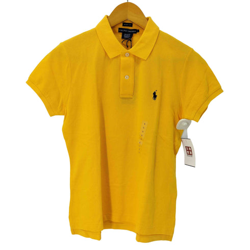 ラルフローレン RALPH LAUREN SKINNY FIT ポニー刺繍 鹿の子 ポロシャツ レディース L