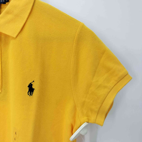 ラルフローレン RALPH LAUREN SKINNY FIT ポニー刺繍 鹿の子 ポロシャツ レディース L