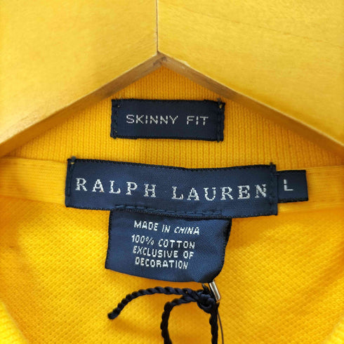 ラルフローレン RALPH LAUREN SKINNY FIT ポニー刺繍 鹿の子 ポロシャツ レディース L