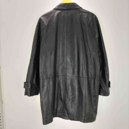 LAMB LEATHER CAR COAT 羊革 ラムレザー カーコート 比翼 メンズ JPN:48