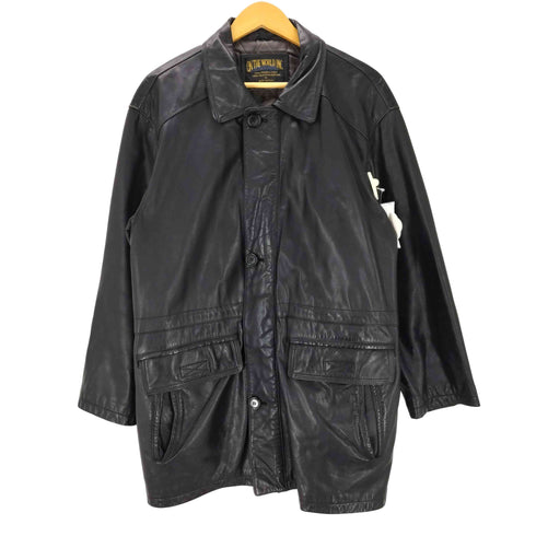 LAMB LEATHER CAR COAT 裏地キルティング 羊革 ラムレザー カーコート メンズ import:L