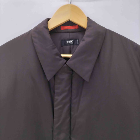 ニジュウサンクオム 23区HOMME Puffer Balmacaan Coat 裏地キルティング 中綿 パファー バルマカーン ステンカラー コート 比翼 撥水 メンズ JPN:50