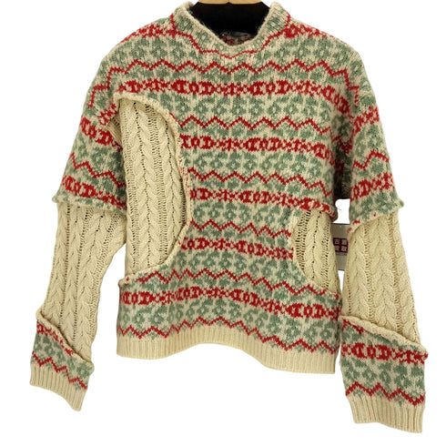 ザラ ZARA OVERSIZE JACQUARD KNIT SWEATER | レディース import:M