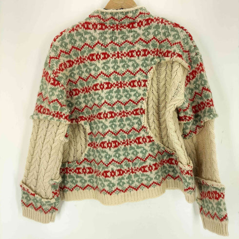 ザラ ZARA OVERSIZE JACQUARD KNIT SWEATER | レディース import:M