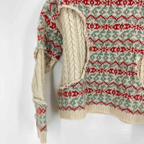 ザラ ZARA OVERSIZE JACQUARD KNIT SWEATER | レディース import:M