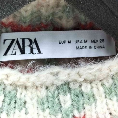 ザラ ZARA OVERSIZE JACQUARD KNIT SWEATER | レディース import:M