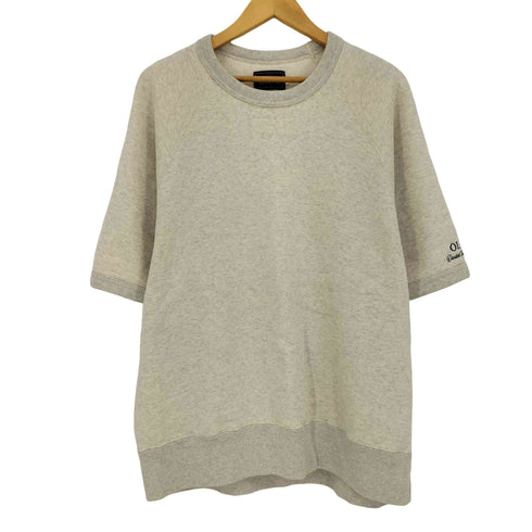 DIVIDED STATES OF OLIVE 袖刺繍 裏起毛 スウェットTシャツ 半袖トレーナー メンズ JPN:L