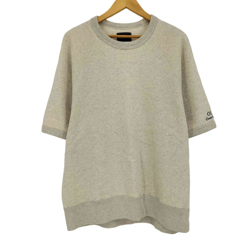 DIVIDED STATES OF OLIVE 袖刺繍 裏起毛 スウェットTシャツ 半袖トレーナー メンズ JPN:L