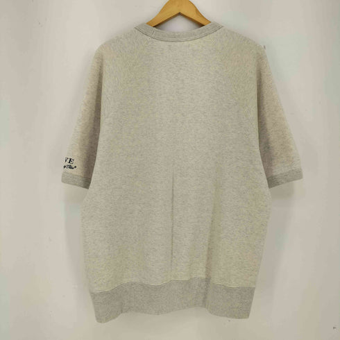 DIVIDED STATES OF OLIVE 袖刺繍 裏起毛 スウェットTシャツ 半袖トレーナー メンズ JPN:L