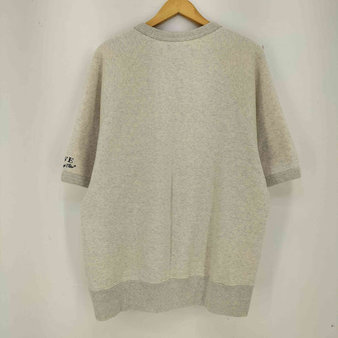 DIVIDED STATES OF OLIVE 袖刺繍 裏起毛 スウェットTシャツ 半袖トレーナー メンズ JPN:L