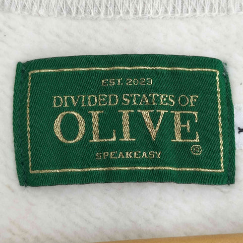 DIVIDED STATES OF OLIVE 袖刺繍 裏起毛 スウェットTシャツ 半袖トレーナー メンズ JPN:L