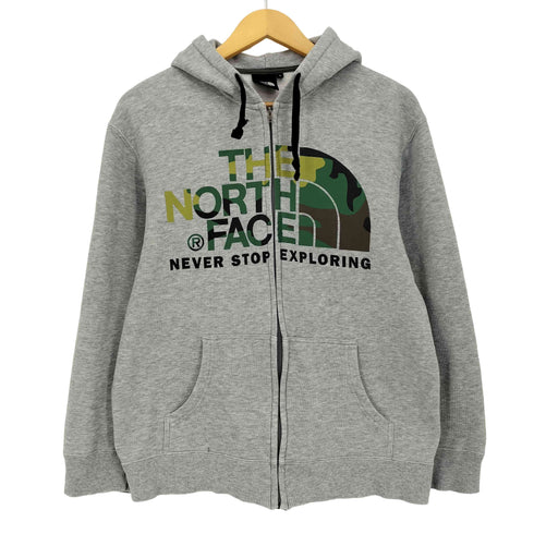 ザノースフェイス THE NORTH FACE CAMOUFLAGE LOGO FULLZIP HOODIE カモフラージュ ロゴ フルジップ フーディー メンズ import:L