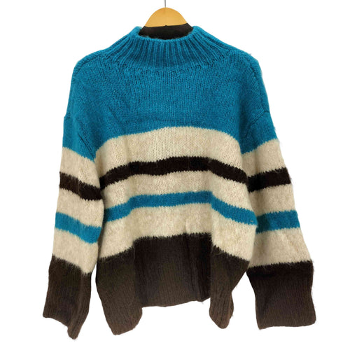ザラ ZARA ハイネックアクリルボーダーニット レディース import:M
